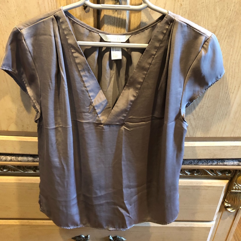 Silky taupe top